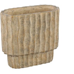 PTMD Bloempot Mitty - 30x15x28 cm - Cement - Bruin