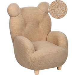 Beliani MELBU - Kinderfauteuil-Bruin-Bouclé