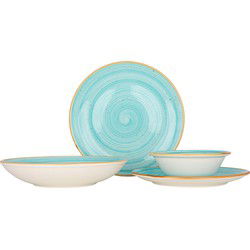 Bonna Serviesset - Aqua - 24 delig - 6 Personen - Porselein
