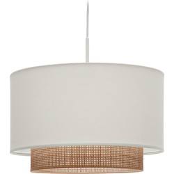 Kave Home - Erna bamboe plafondlamp met natuurlijke, witte afwerking Ø 40 cm