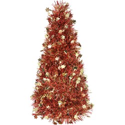 Clayre & Eef Kerstdecoratie Kerstboom Ø 12x27 cm Goudkleurig Kunststof