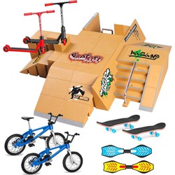 Allerion Fingerboard Set Large - Mini Vinger Skateboard - Skatepark met Ramps - 16-delig
