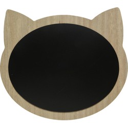 Katten/poezen krijtbord/memobord mdf 40 x 35 cm - Krijtborden