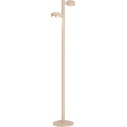 Sompex | vloerlamp RONDA| Dubbele lampen | Zand | oplaadbare vloerlamp|