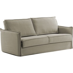 Kave Home - Samsa tweezitsslaapbank van polyurethaan in beige 160 cm