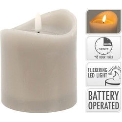 Led Candle 90X100 mm Grey