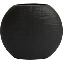 Light&living Vaas deco 31x8x25 cm MAYORA mat zwart