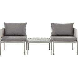 Beliani TERRACINA - Loungeset-Grijs-Aluminium