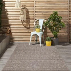 Caprenia Buitenkleed Bruin vloerkleed - Indoor & Outdoor - 150 X 150 Vierkant CM