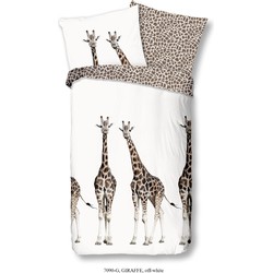 Kinder Dekbedovertrek Good Morning Katoen Giraffe - off white 140x200/220cm