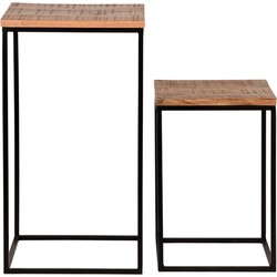 LABEL51 Bijzettafel Vintage - Rough - Mangohout - One Size