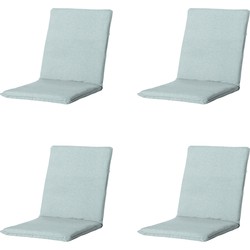 Madison -  Stapelstoelkussen Napels azure - Ca. 97x49 cm - Set van 4