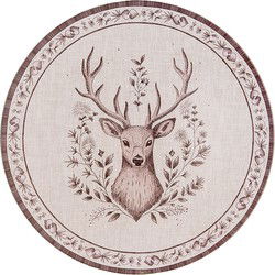 Clayre & Eef Onderbord Beige Bruin Kunststof Hert