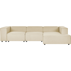 Beliani APRICA - Modulaire Sofa-Beige-Linnen