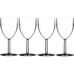 Rosti Mepal Wijnglazen - 4x - kunststof - 300 ml - 8 x 16 cm - Wijnglazen