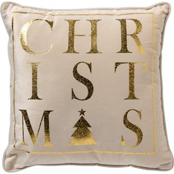 Geen merk CHRISTMAS - Sierkussen 45x45 cm - Kerst - Whisper White - wit - Dutch Decor kerst collectie