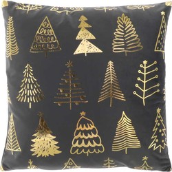 Unique Living - Kussen Xmas Tree 45x45cm Dark Grey