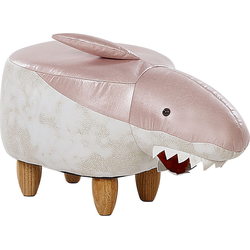 Beliani SHARK - Dierenhocker-Wit-Polyester