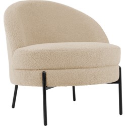 Leitmotiv - Fauteuil Noble Teddy Curl - Beige