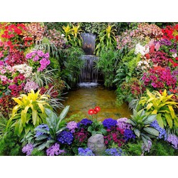 Watervalletje met bloem 80x60 80 x 60 cm