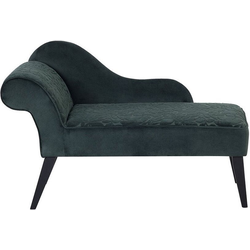 BIARRITZ - Chaise longue - Donkergroen - Linkerzijde - Fluweel