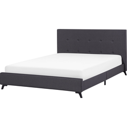 AMBASSADOR  - Tweepersoonsbed - Donkergrijs - 140 x 200 cm - Polyester
