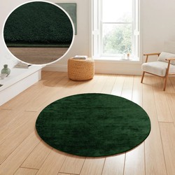 Rond Wasbaar vloerkleed - Malaga Groen - Ø 120 CM