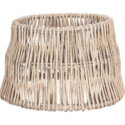 Clayre & Eef Lampenkap  Ø 25x16 cm Beige Rotan Rond Rieten Lampenkap