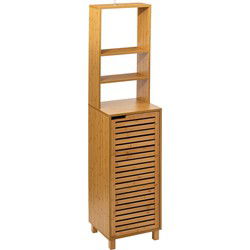 5five Hoge Badkamerkast Sicela Bamboelook 33x38x168 cm - Bruin
