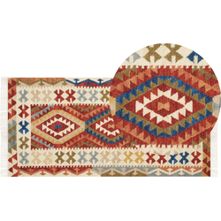 OSHAKAN - Kelim vloerkleed - Multicolor - 80 x 150 cm - Wol