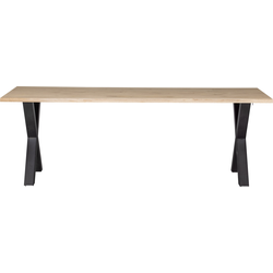 WOOOD Tablo Boomstam Tafel met Alkmaar Poot - Eiken - 75x199x90