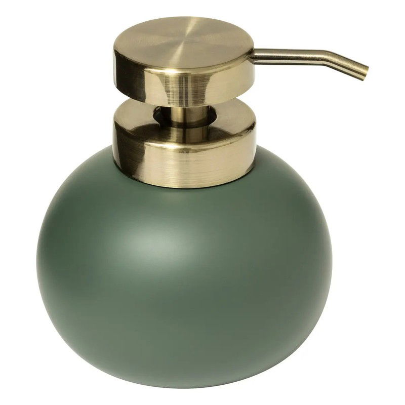 5Five Zeeppompje/dispenser Savon - kunststeen - ficus groen - 10x12 cm - Zeeppompjes - 
