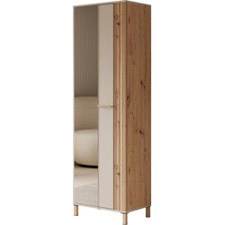 Meubella - Halkast Bahia - Beige - 60 cm - Met spiegel