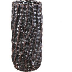 PTMD Bloempot Vikton - 15x15x32 cm - Keramiek - Bruin