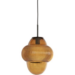 Light&living Hanglamp Ø30x35 cm OVNIS glas bruin