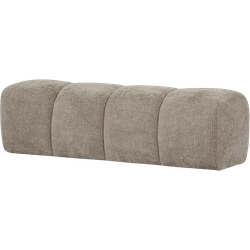 WOOOD Mojo Eetbankje 164 cm Mojo - Ribstof - Donker Zand - 49x164x45