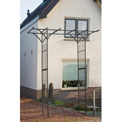 Metalen rozenboog zwart H232x114x66cm - Nature
