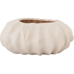 Vase - Oval vase in white ceramic 15x21,5x9,5 cm