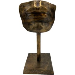 Deco. Lippen op Voet - Antique Brass Shiny