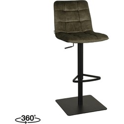 LABEL51 Barkruk Juul - Hunter - Velours - Zithoogte 55-81