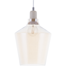 Beliani SANTON - Hanglamp-Lichte houtkleur-Glas