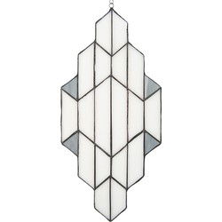 Lumilamp Glaspaneel Tiffany Wit Grijs Glas