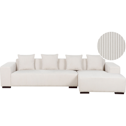 LUNGO - Hoekbank - Gebroken wit - Linkerzijde - 285 cm - Corduroy