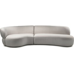 Riviera Maison San Remo Sofa Arm Left 2,5 Seater, bouclé, natural grey