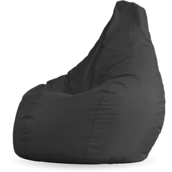 Zitzak zwart peervormig gaming zitzak - Zitzak met rugleuning - weerbestendig & waterafstotend