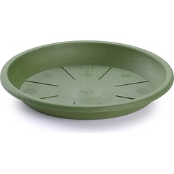 Opvangschaal/onderbord Plantenpot - groen - D16 cm - Kunststof - voor pot Dia 20/22 cm - Plantenpotten