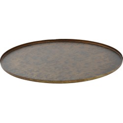 PTMD Cars Brass antique iron tray round M