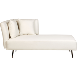 Beliani RIOM - Chaise longue-Wit-Polyester