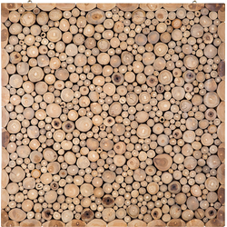 TWIG  - Wanddecoratie - Lichte houtkleur - Teakhout