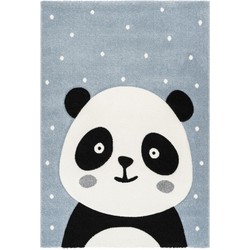 Tapijtenloods Amigo Kinderkamer Vloerkleed Panda Laagpolig Blauw- 80x150 CM